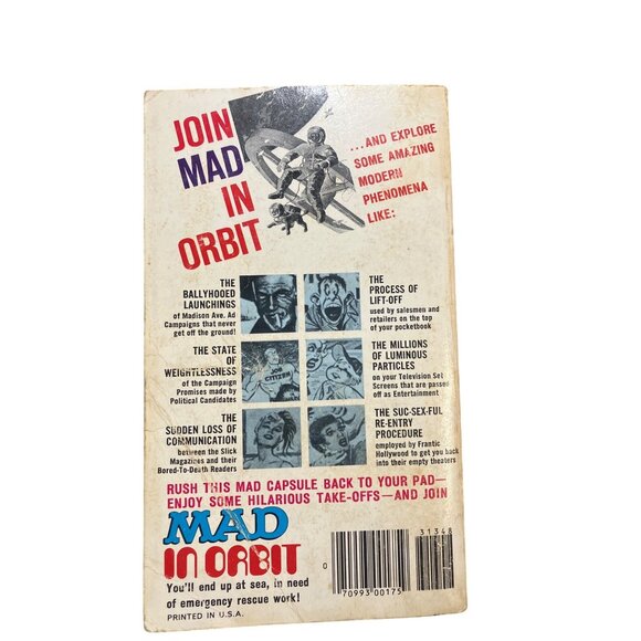 Mad In Orbit Paperback Book 1975 Warner Books Edition Humor Vintage Collectible - Picture 12 of 12